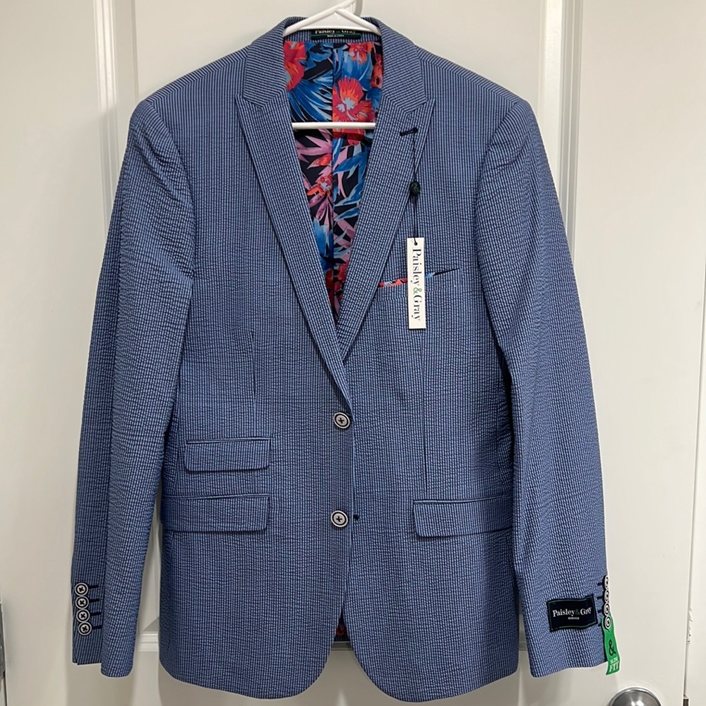 BRAND NEW seersucker blazer